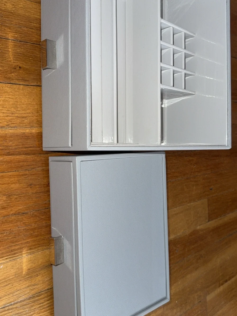 Grey Makeup Organizer Box with Drawers